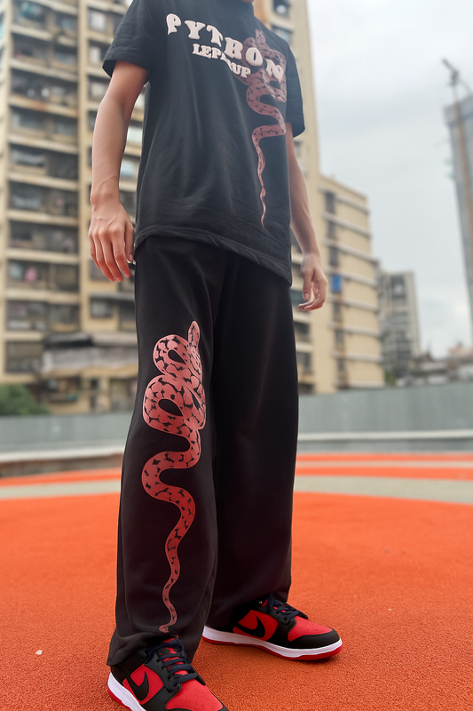 Python Oversized Trackpants dtf/puff printed