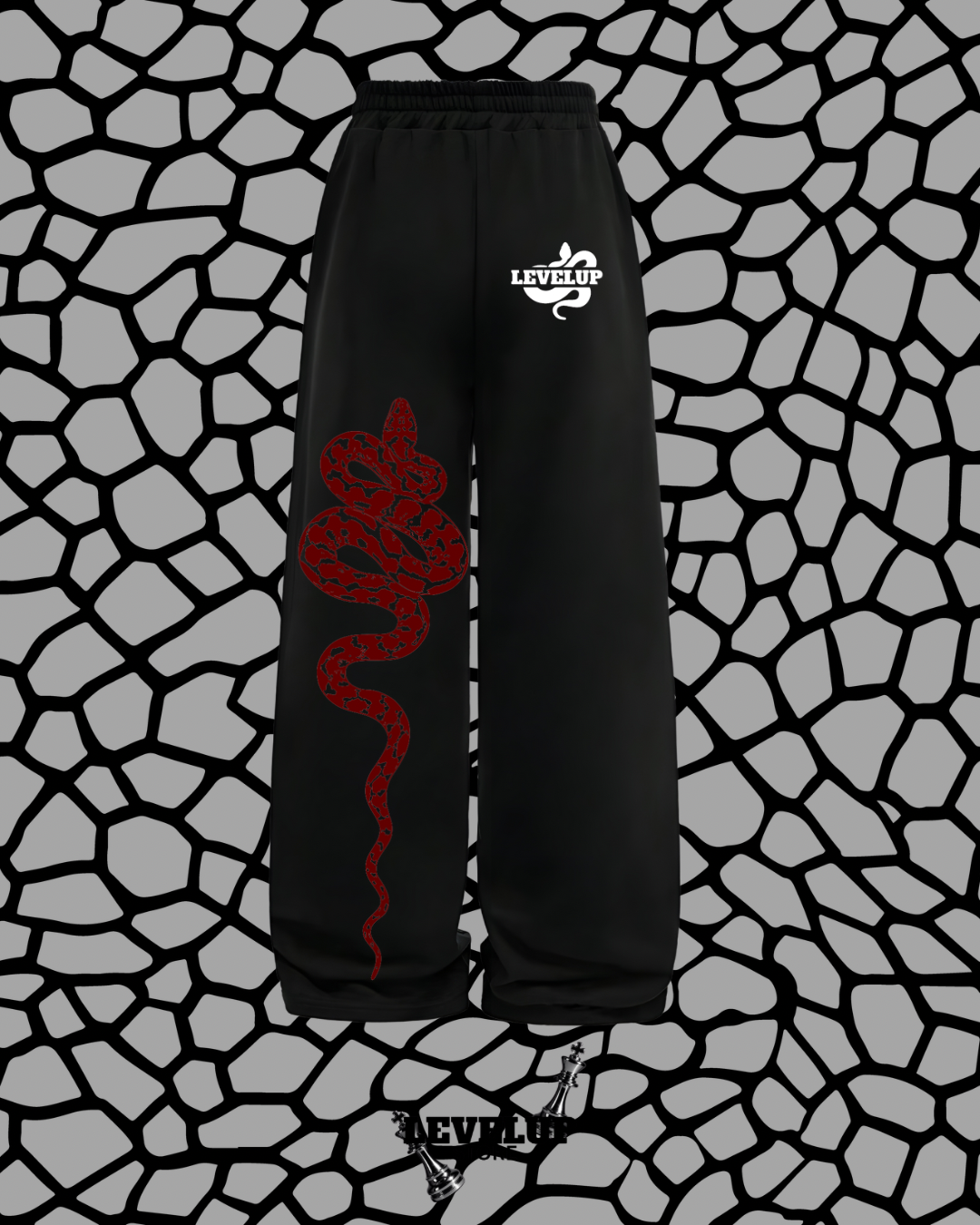 Python Oversized Trackpants dtf/puff printed