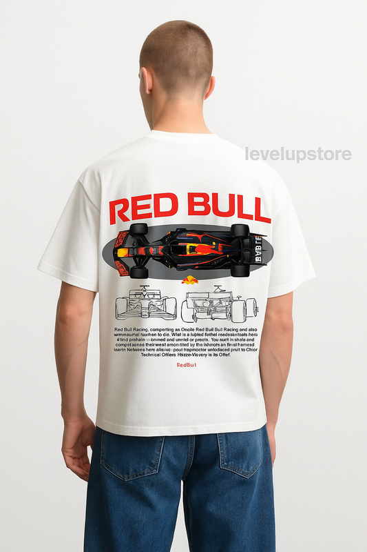 RED BULL F1 printed oversized T-shirt