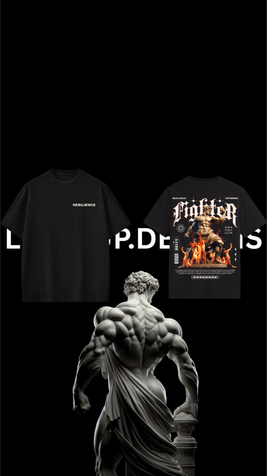 Resilence over sized printed t-shirt