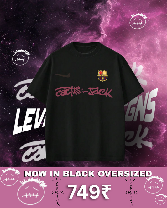 CACTUS JACK OVERSIZED PRINTED BLACK