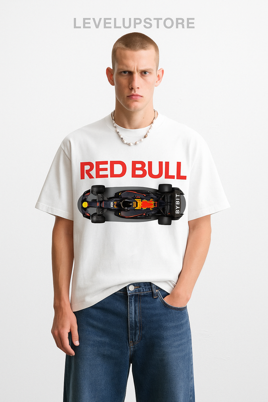 RED BULL F1 printed oversized T-shirt