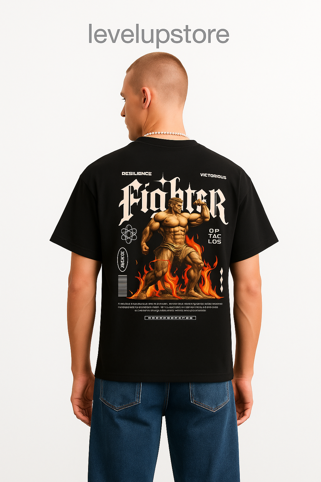 Resilence over sized printed t-shirt