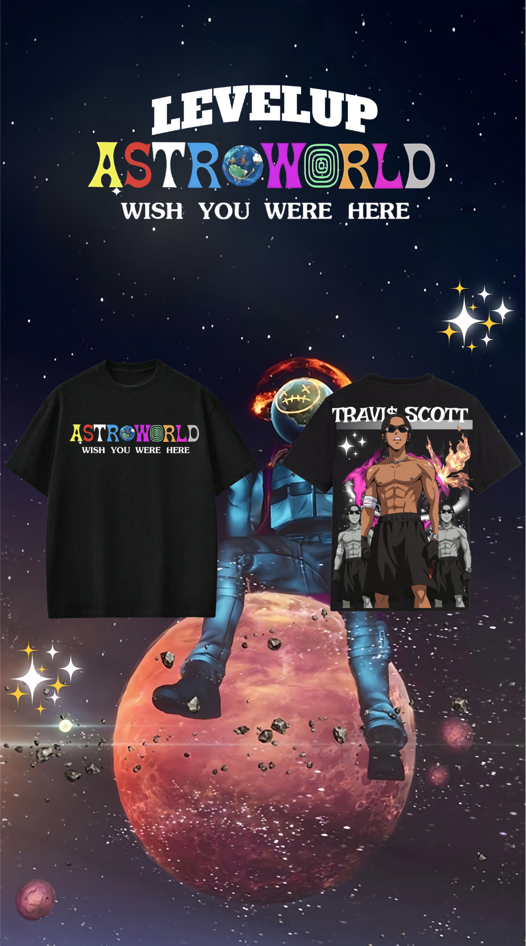 Travis Scott printed oversized t-shirt
