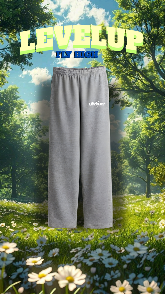 Levelup puff printed Fly high birds trackpant
