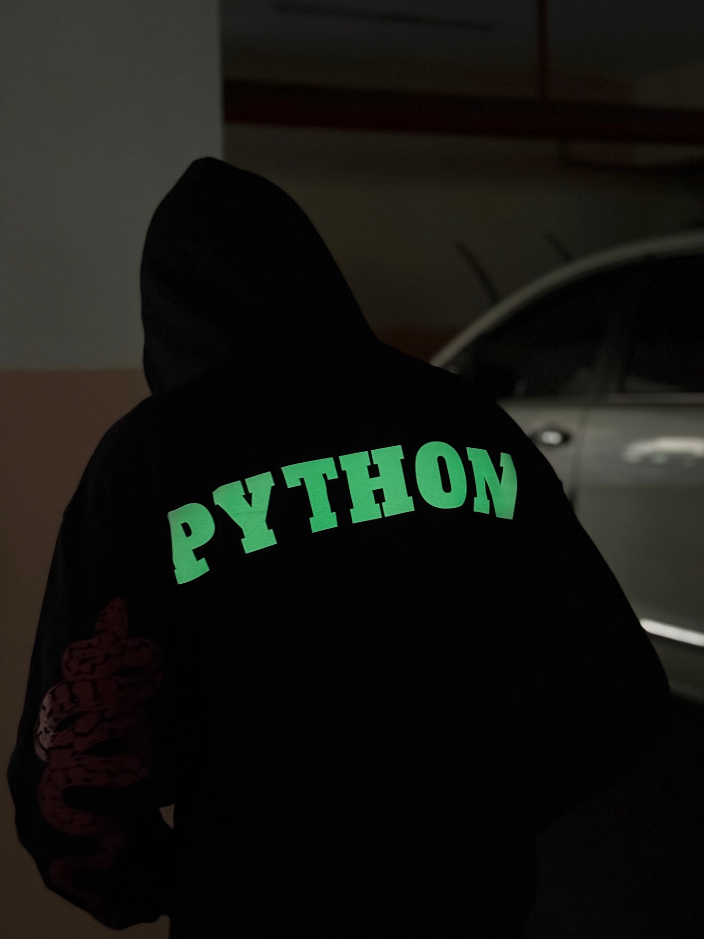 PYTHON COLLECTION HOODIE GLOW IN THE DARK