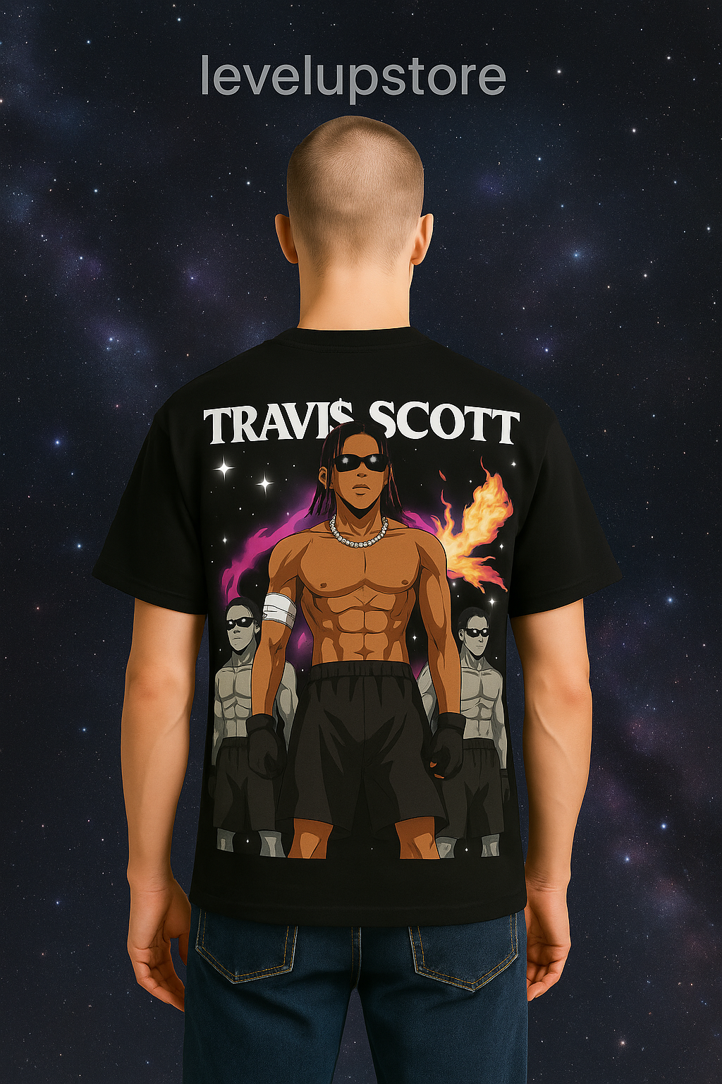 Travis Scott printed oversized t-shirt